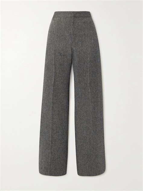 ISABEL MARANT Scarly herringbone wool-blend straight-leg pants | NET-A