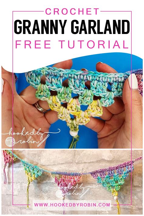 Crochet Granny Triangle Garland Free Video Tutorial Written Pattern