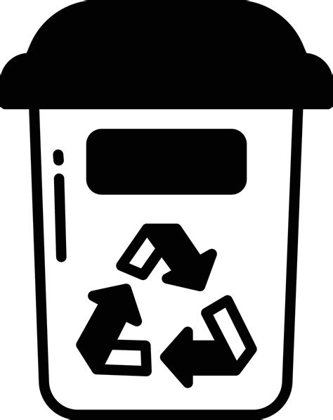 Recycling can glyph and line vector illustration 41158126 Vector Art at ...