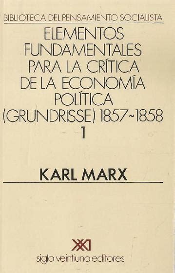 Livro elementos fundamentales para la crítica de la economía Livros