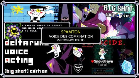 Snowgrave Spamton Voice Acting Compilation [deltarune Voice Dubs Wierd Route] Youtube