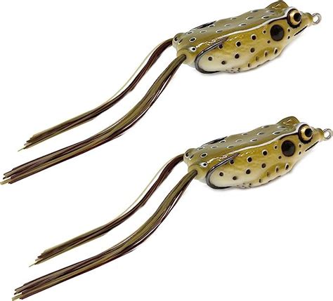 Two Brown And Black Lures On White Background