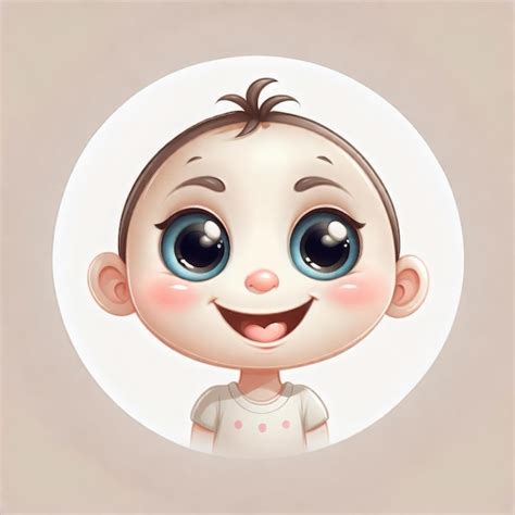 Premium AI Image | baby boy face with a big smile and a cute baby ...