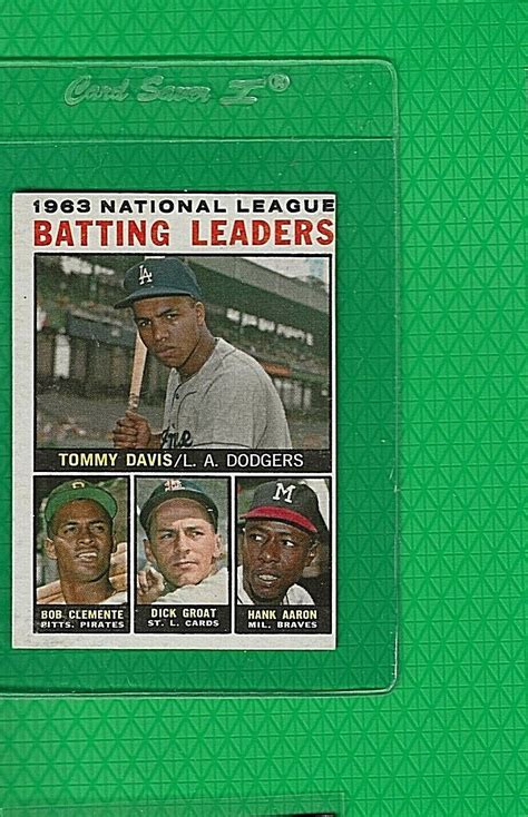 Topps Batting Leaders Roberto Clemente Hank Aaron Exmt Ebay