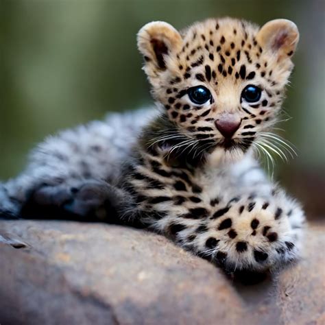 Premium Photo Cute Baby Cub Cheetah Or Leopard Looking At Camera