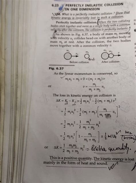 Perfectly Inelastic Collision In One Dimension W What Is A Perfect