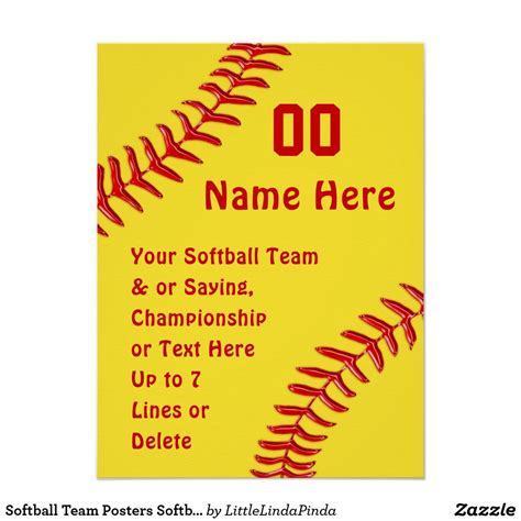 Homemade Softball Poster Ideas - Modern Poster Layouts