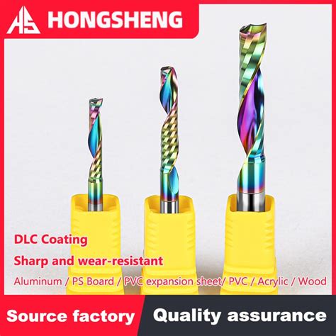 Carbide End Mill Color Coated Single Flute Spiral Milling Cutter For