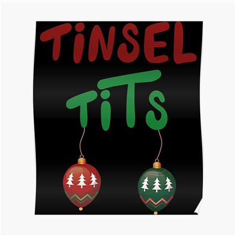 Jingle Balls Tinsel Tits Couples Christmas Matching Couple Poster For