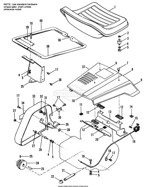 Simplicity 1690245 26 Rotary Mower Parts Diagram For Engine And Seat Group