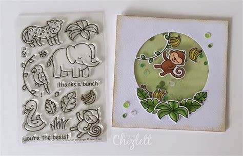 Lawn Fawn Critters In The Jungle Shaker Card Lawn Fawn Cards Lawn