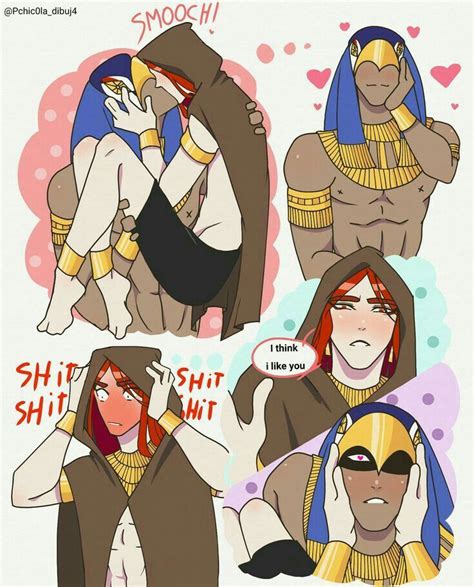 Ennead Horus X Seth Anime Egyptian Anime Chibi Character Art