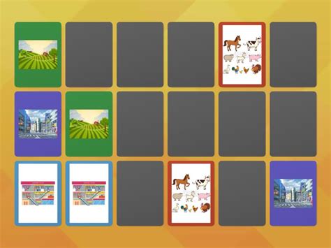 EL CAMPO Y LA CIUDAD Juego De La Memoria Matching Pairs