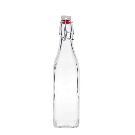 Ml Glasflasche Swing Quadratisch M Ndung B Gelverschluss