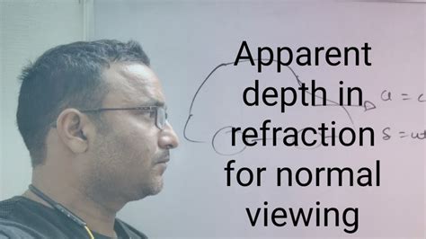 Geometrical Optics Apparent Depth For Normal Viewing Youtube