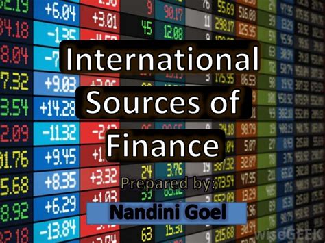 International Sources Of Finance