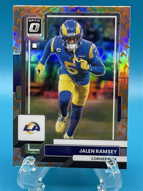 2022 Donruss Optic Jalen Ramsey 119 SILVER HOLO FIRE Emoji SSP L A