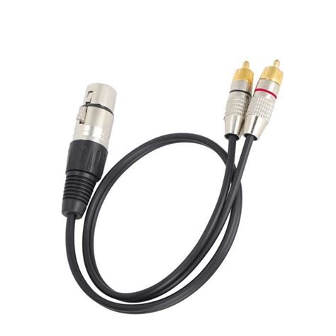 Garosa 1 câble XLR femelle vers double RCA mâle Séparateur audio 1