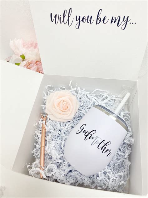 Godmother Proposal Box Idea Godmother Tumbler Will You Be My Godparents