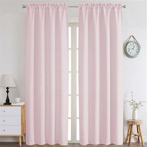 Amazon Chyhomenyc Bennet Blush Pink Curtains 96 Inches Long 2