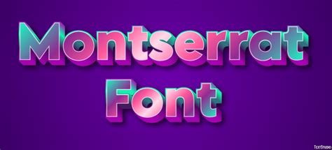 Montserrat Font Text Effect And Logo Design Font