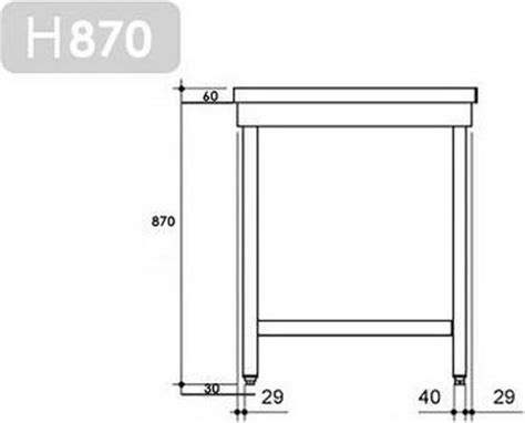 Rvs Werktafel Premium X Met Bodemplaat En Versteviging