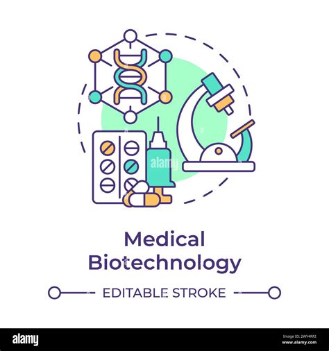 Medical Biotechnology Multi Color Concept Icon Stock Vector Image Art