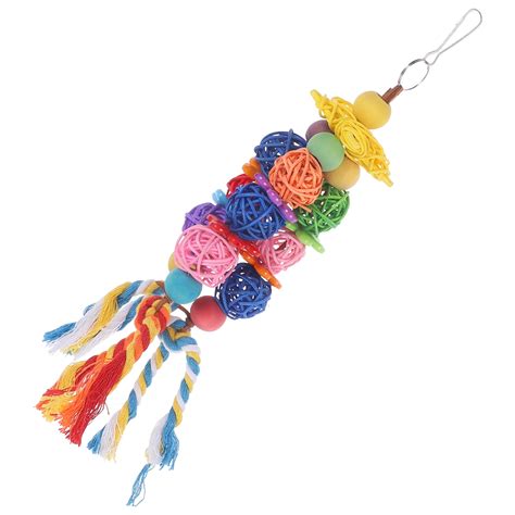 3 Pieces Bird Toys Parrot Bite Chewing Hanging Ball Rattan Walmart