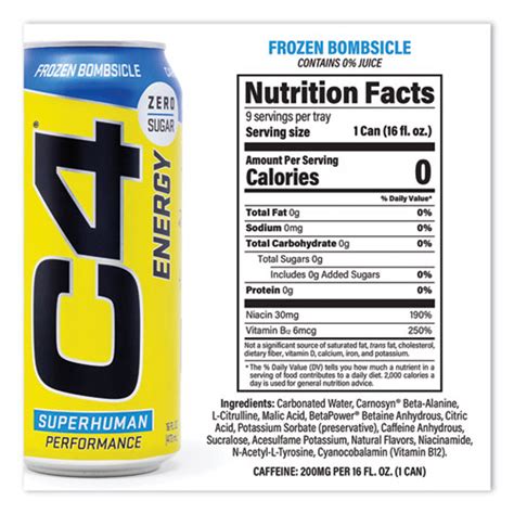 C4 Energy Drink Variety Pack, Assorted Flavors, 16 Oz Can, 18/carton