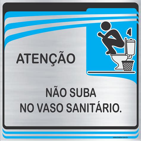 Loja Towbar Placa não suba no vaso sanitário