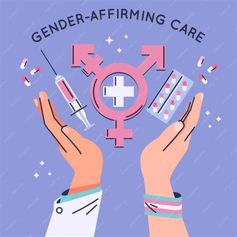 Free Vector Hand Drawn Gender Affirming Care Illustration