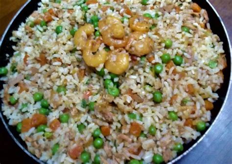 Arroz con Camarones🍤, Atún y Verduras Receta de Cony Serrano- Cookpad