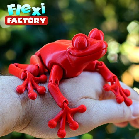 Cute Flexi Print In Place Frog Stl File For D Printing Etsy