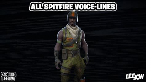 Fortnite Spitfire All Hero Voice Lines STW YouTube