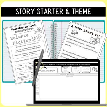 SCIENCE FICTION Narrative Writing Prompts Template With Creative