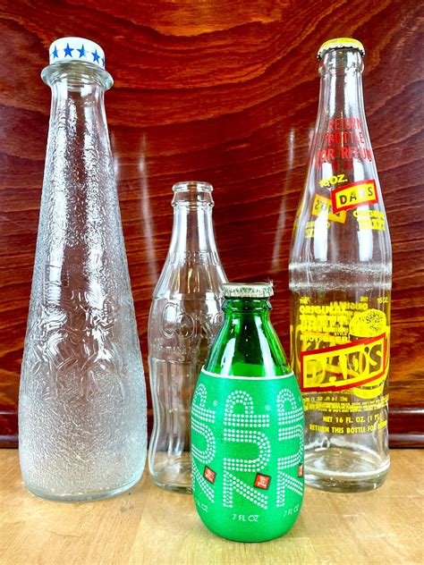 Vintage Glass Soda Bottles And Condiments Your Choice Coca Cola 7 Up Dads Root Beer Ketchup Etsy