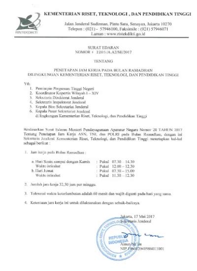 Contoh Surat Perubahan Jam Kerja 48 Koleksi Gambar