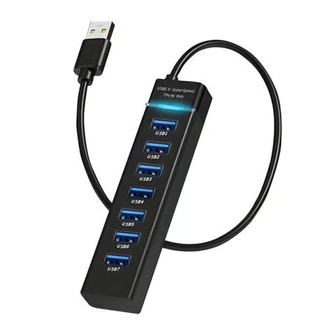 7-Port USB Hub for Laptop Computer Adapter Okimo Multiport 3.0 USB Extender Data Hub Splitter ...