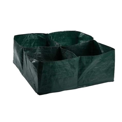 Jardinière Conteneur de plantation carré 4 grilles divisées sac de