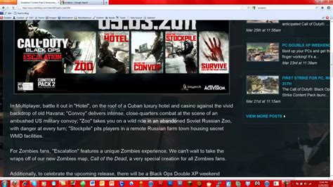 Official Announcement Escalation Black Ops Map Pack 2 Youtube
