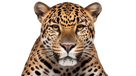 Jaguar Front View, Isolated on White. Generative Ai Stock Photo - Image ...