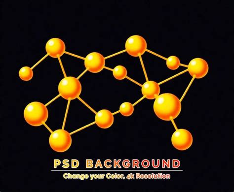 Premium Psd Molecule Model Science Background With Molecules And Atoms