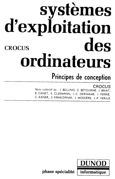 8CA2680 Crocus pseud collectif Systèmes d exploitation des