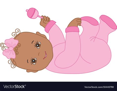 African American Baby Girl Royalty Free Vector Image