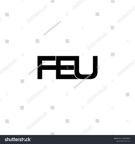 Feu Initial Letter Monogram Logo Design Stock Vector (Royalty Free ...