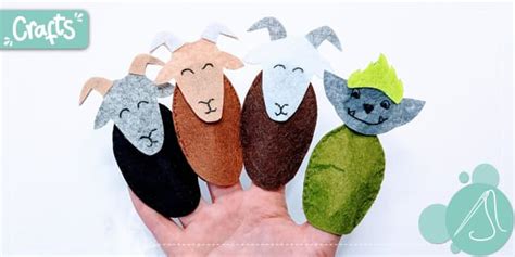 Three Billy Goats Gruff Finger Puppets Teacher Made