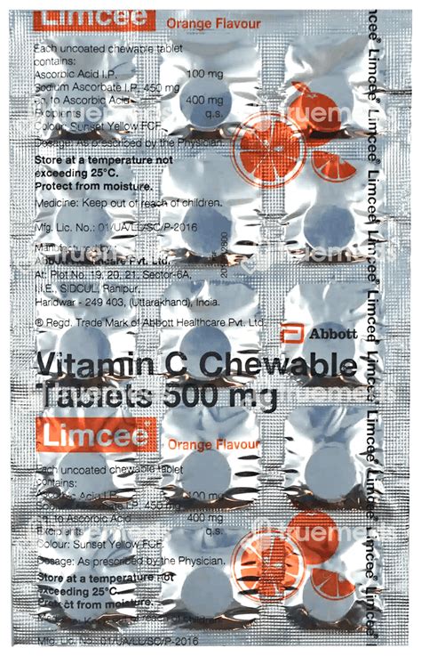 Limcee Vitamin C Chewable Tablet: Uses, Side Effects, Price & Substitutes