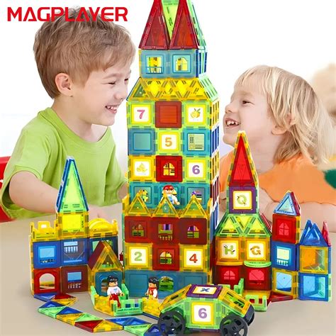 Ziploc Freezer Bags Large 100 PCS Magnetic Building Blocks - Magic Forest STEM Toys For Kids