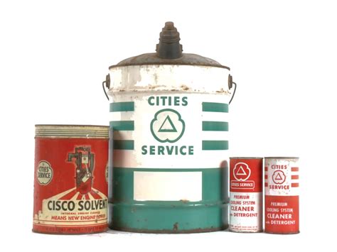 Assorted Cities Service Product Cans Private Collection Of Tom And Marlene Stackhouse Rm Sotheby S