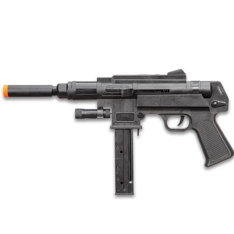 Spring Powered Mini Uzi Airsoft Gun With Red Laser